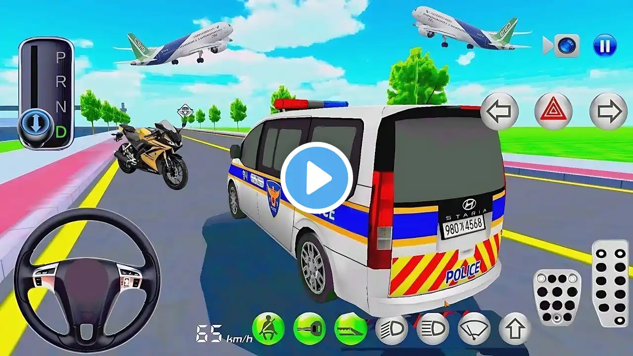 3D Driving Class Simulation - Funny Police Officer Refuel His Super Car Gas Crazy Driving Gameplay