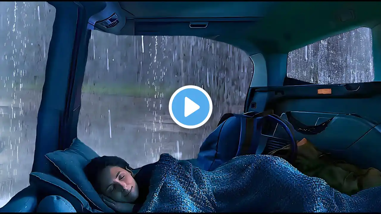 Sleep, Study or Relax with Rain on Window at Night | 99% Deep Sleep Effect | Soft ASMR Rain Sound