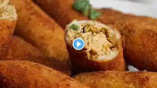 "Crispy Cheesy Chicken Bread Rolls | Mouthwatering Chicken Cheese Roll Recipe You Can't Resist!"