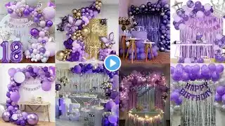 💜Simple Purple Birthday Decoration Ideas/Purple Decoration/Purple theme birthday decoration at home