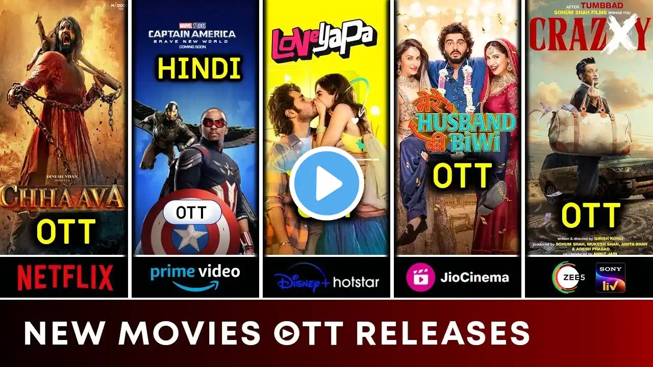 Chhaava OTT Release Date | Captain America Brave New World OTT Release Date India | New OTT Movies