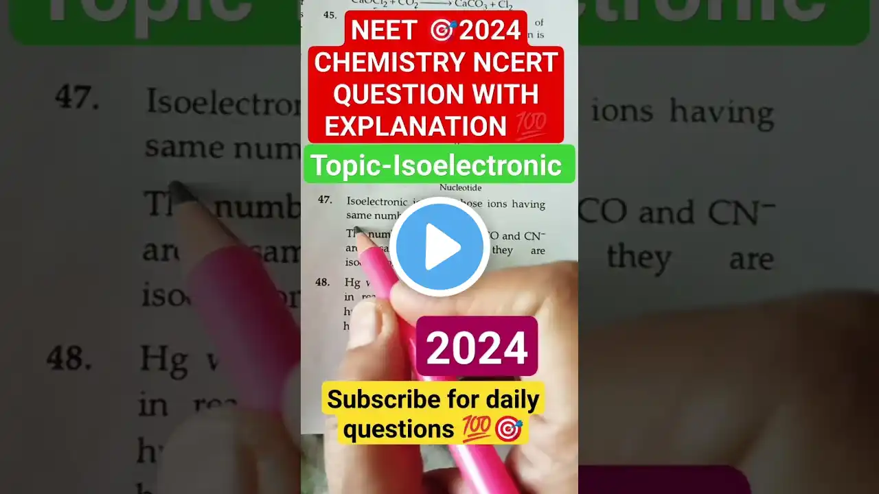 Neet 2024 chemistry ncert question practice #neet #motivation #viralshort #mbbs #allen#pw #aimsdelhi