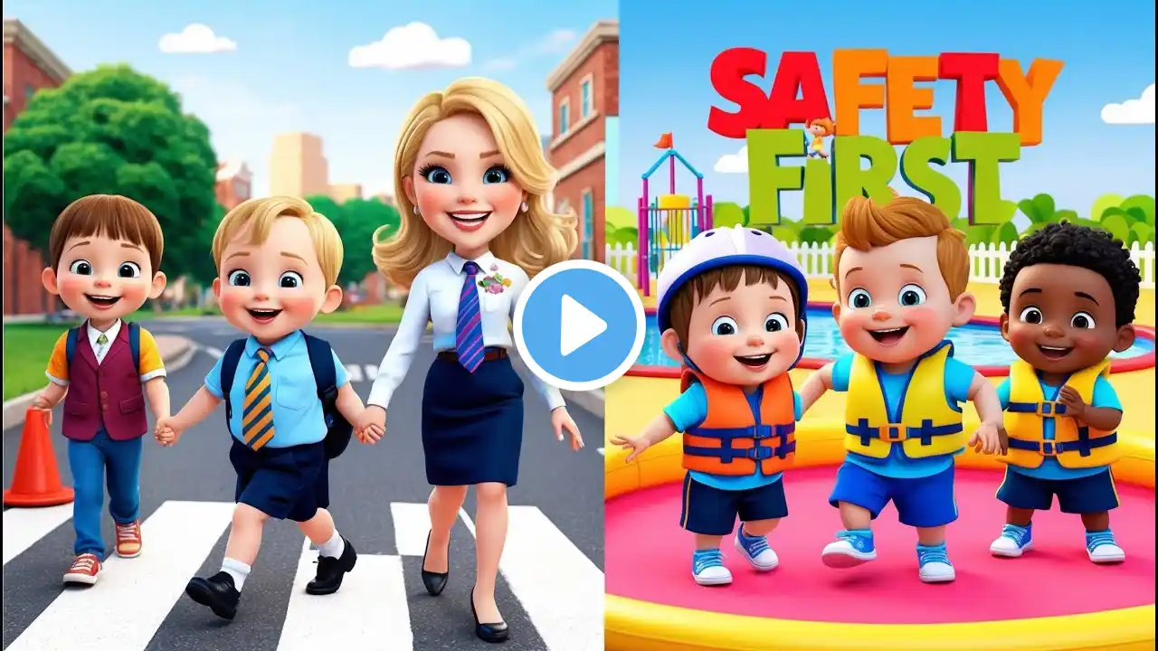 Safety First Song | Educational Nursery Rhyme | Sing-Along | Kids Songs