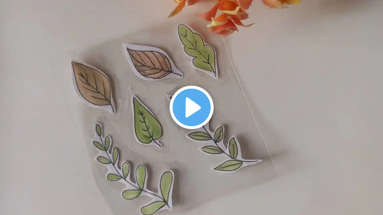 Homemade flower stickers | Make stickers for journal #shorts #trending #creative #stickers #journal