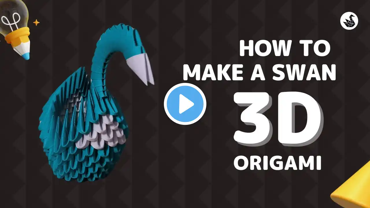 Origami swan 🦢 | How to Make a 3D Origami Swan | Step-by-Step Tutorial for Beginners ‪@TulsiOrigami‬