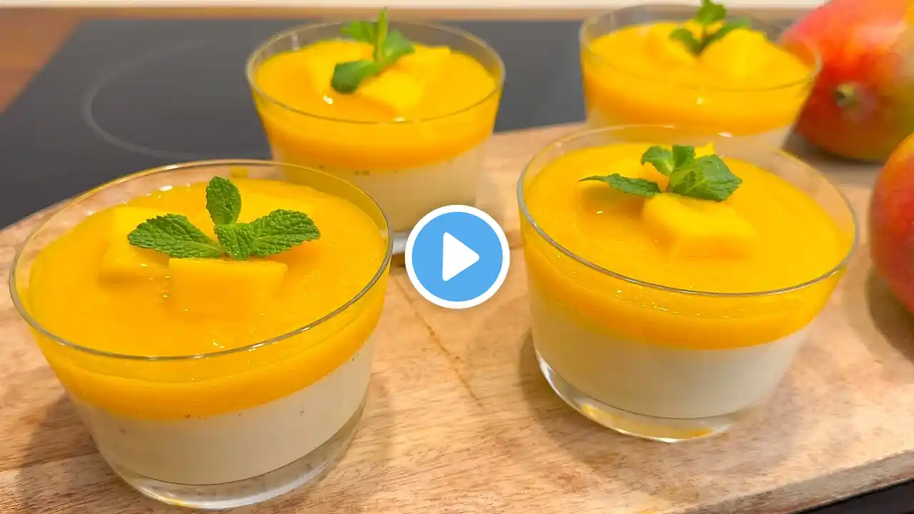 MANGO PANNA COTTA RECIPE || RECETTE DE LA PANNA COTTA À LA MANGUE