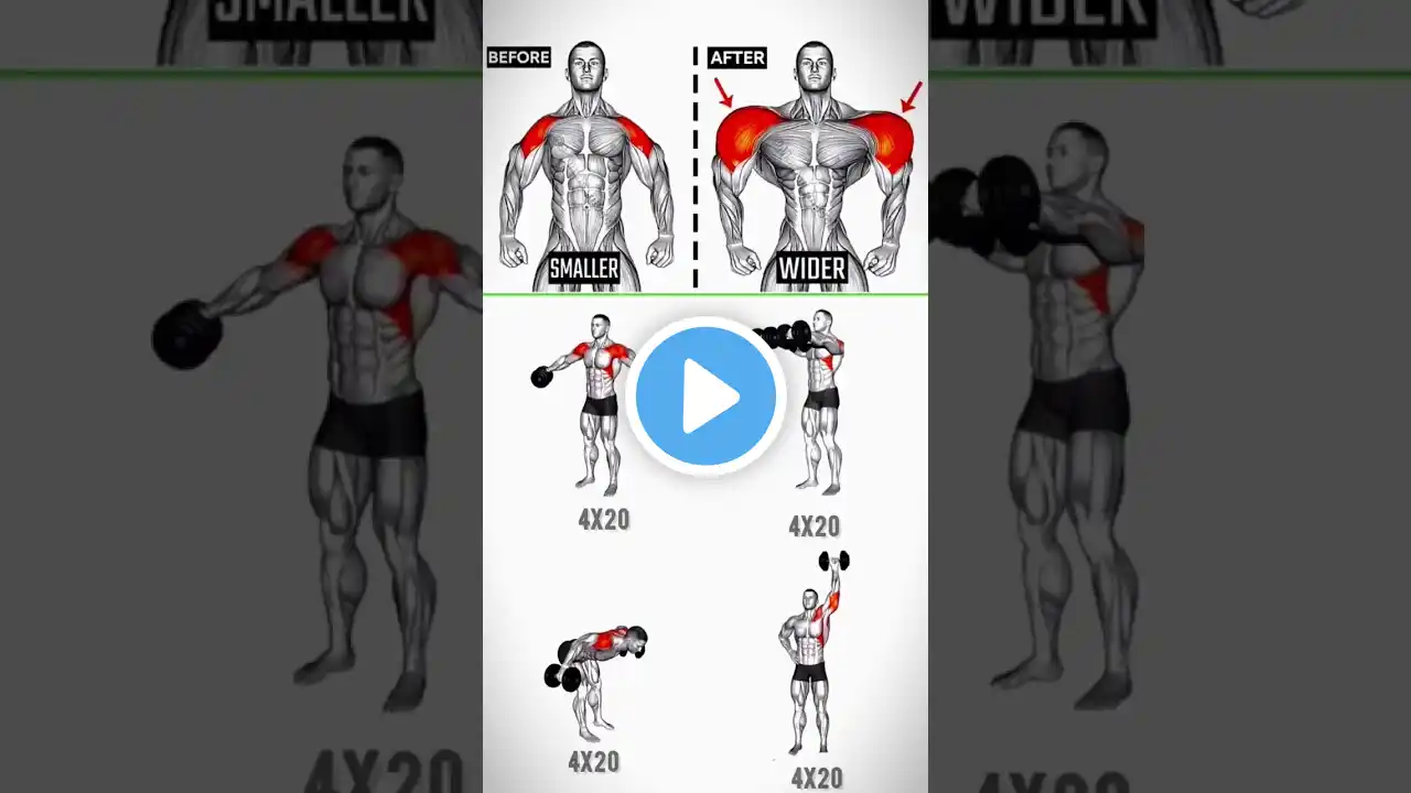 4 Shoulder workout for growth🔥💪💯😱 #Shorts #Shoulderworkout #Viral