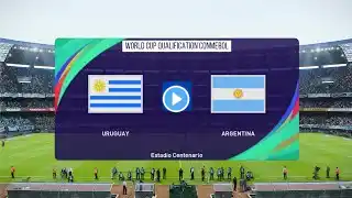 URUGUAY VS ARGENTINA | FIFA WORLD CUP QUALIFICATION 2026 CONMEBOL | FULL MATCH PES 2021