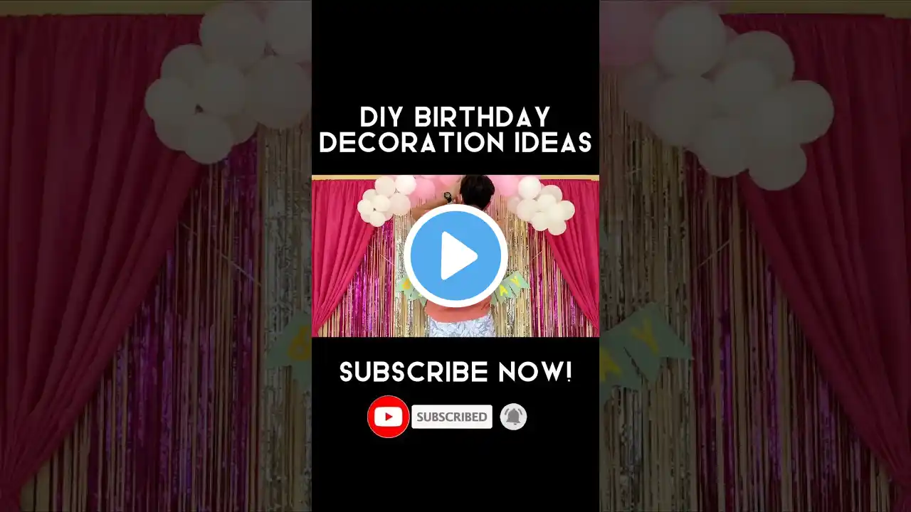 Easy and Simple Birthday Decoration Ideas #shorts