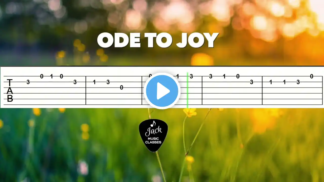 Ode to Joy - Beethoven | Easy Guitar Tabs Tutorial