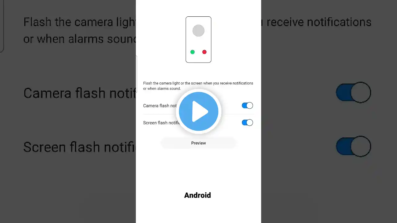 how to turn on /off flash notification on Samsung #ssmondal tech #shorts