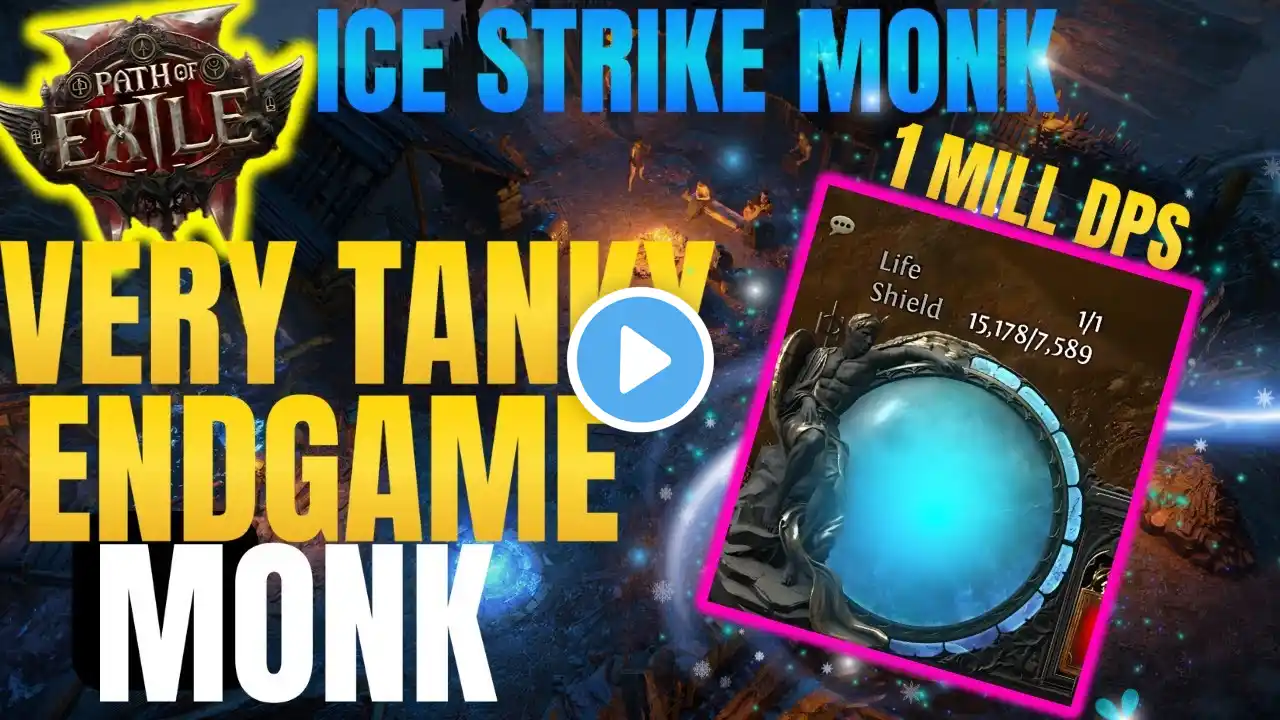 Insane Ice Strike Monk Build - 15K Energy Shield ~ 1 MILLION DPS in Path of Exile 2