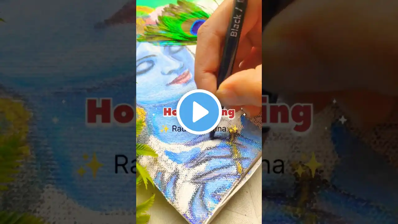 💫Amazing Radha Krishna Drawing🌸 Holi Painting Ideas ✨ #shorts #youtubeshorts #art #viral #trending