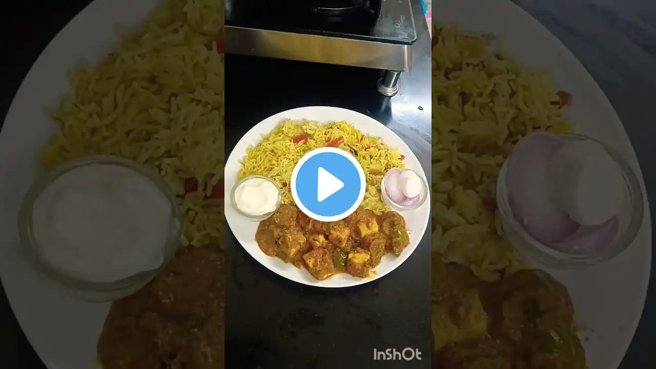 Pulao and paneer  thali #shorts #trending