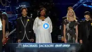 Jennifer Hudson performs " Will You Be There " at the Michael Jackson memorial