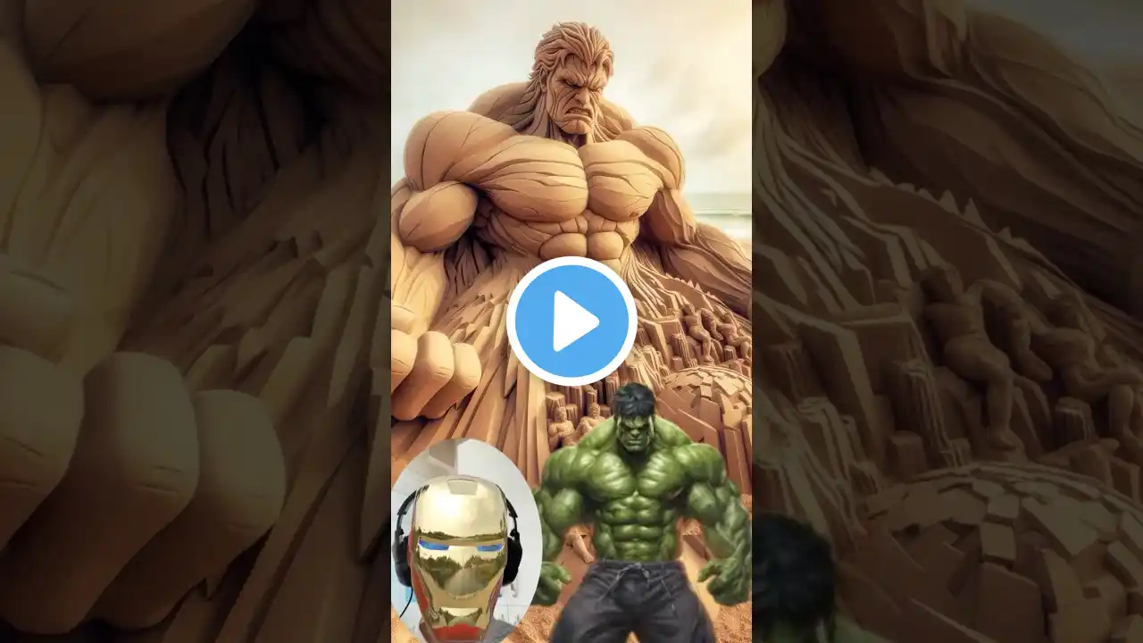 🔴Superheroes but sand statue 5 | All characters💥#avengers #marvel #shorts #dc