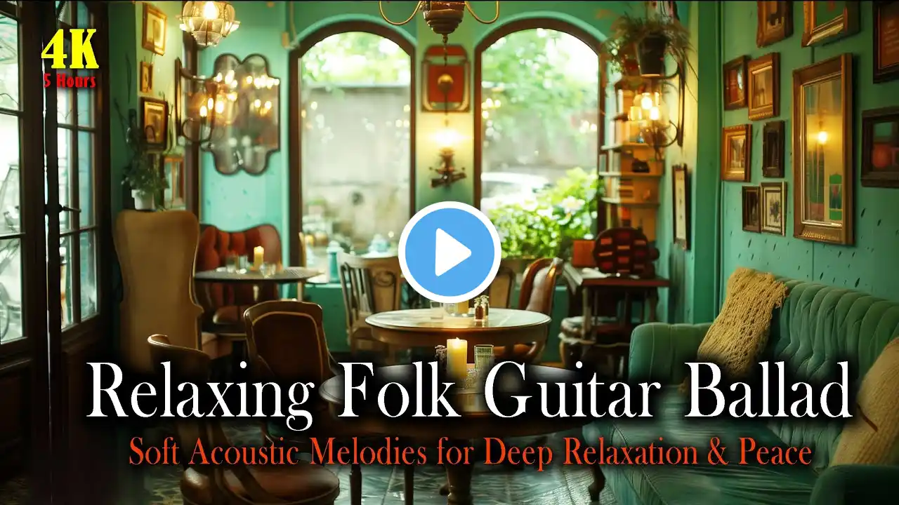 Relaxing Folk Guitar Ballad – Soft Acoustic Melodies for Deep Relaxation & Peace (5 Hours🌿)