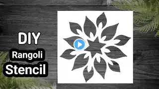 Easy Rangoli Paper Cutting | Rangoli Stencil | Paper Rangoli | Indian Craft