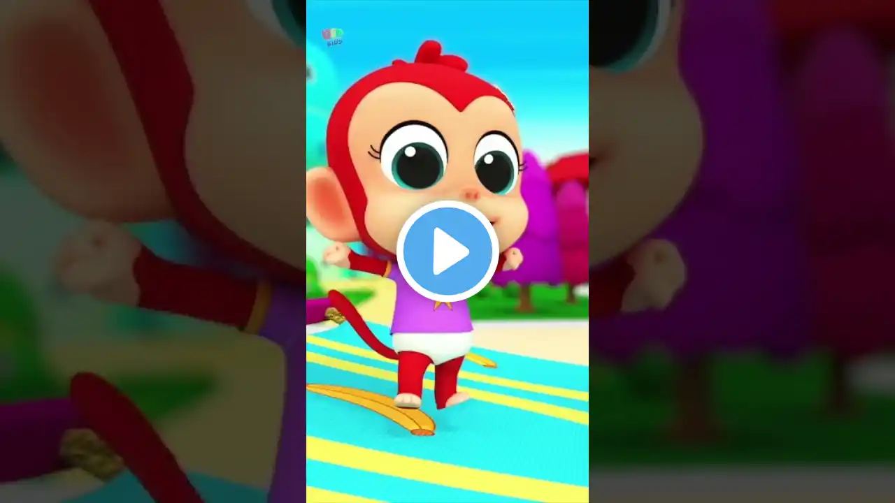 Five Little Monkeys Nursery Rhymes #Shorts #nurseryrhymes #music #preschoolers