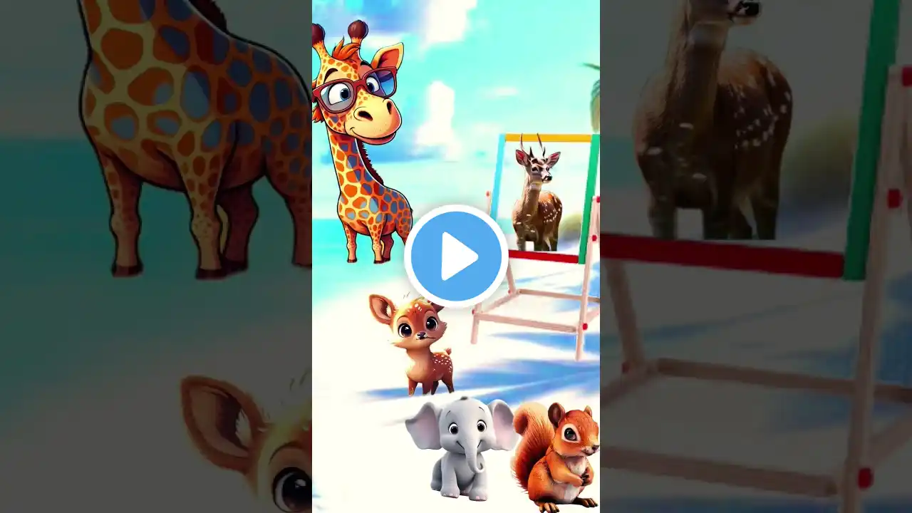 Papa Mil Gaye! Cute Reaction# animalfather#funny#cartoon#shortvideo