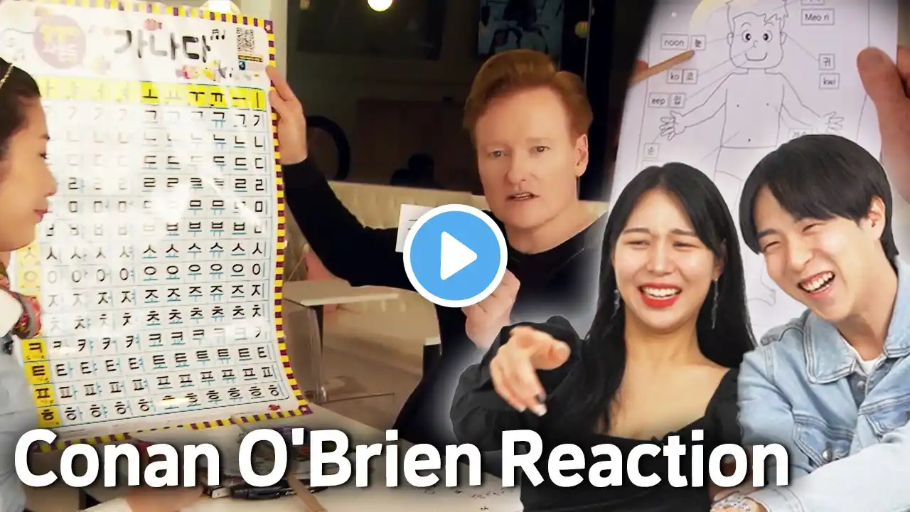 Koreans React To 'Conan Learns Korean And Makes It Weird'