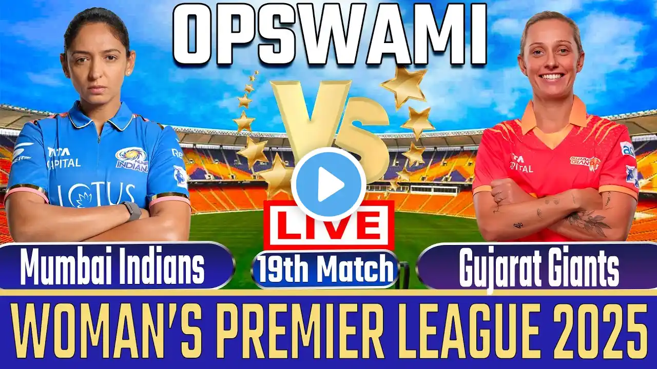 Gujarat Giants Women vs Mumbai Indians Women, WPL 2025, Match - 19 | WPL 19th T20 Live | GGW vs MIW