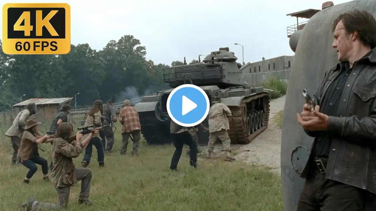 Walking Dead S04E08 - Prison Battle - Part 1 [4K 60 FPS]