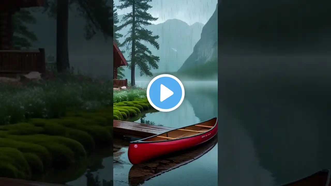 💤 Sleep Instantly with Gentle Rain on a Cabin by the Lake – Deep Relaxation & White Noise