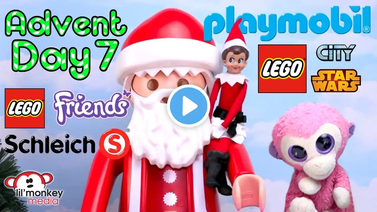 DAY 7 - 2016 Advent Calendar Collection!!  4 Playmobil, 2 Schleich, Lego Friends, City & Star Wars!!