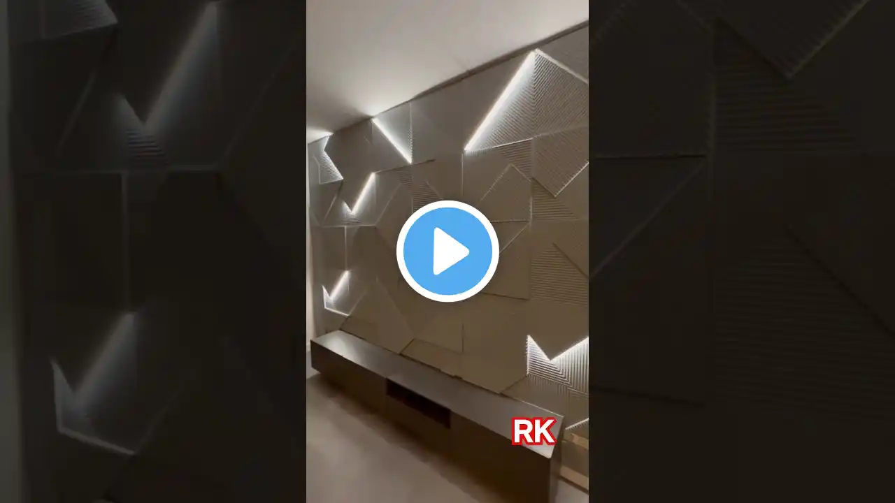 🥰 Amazing 3D Wall Design . CNC 3D Wall . 3D  Wallpaper . #3d #wall #design #viral #shorts