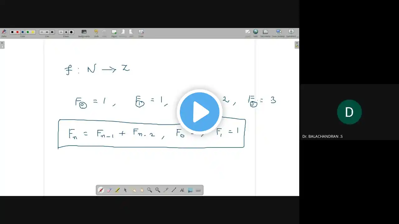 Recurrence relations - Lecture 1