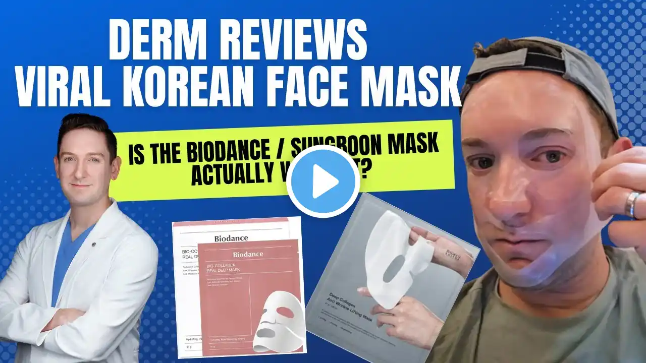 Dermatologist Reviews Viral Korean Biodance Face Mask and measures Hydration after.  Is it worth it?