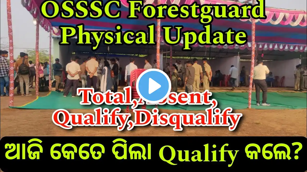 OSSSC FORESTGUARD Physical 3rd March 🔥/OSSSC Forestguard Today's Physical Info