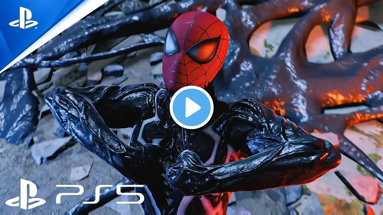 (PS5) Spider-Man Destroys Venom Symbiote Suit | Miles vs Peter Parker Boss Fight | Gameplay 4K60FPS