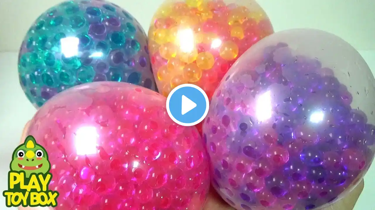 Orbeez Balloons Stressball  Learn Colors Glitter Clay Slime Surprise Toys Combine Mix