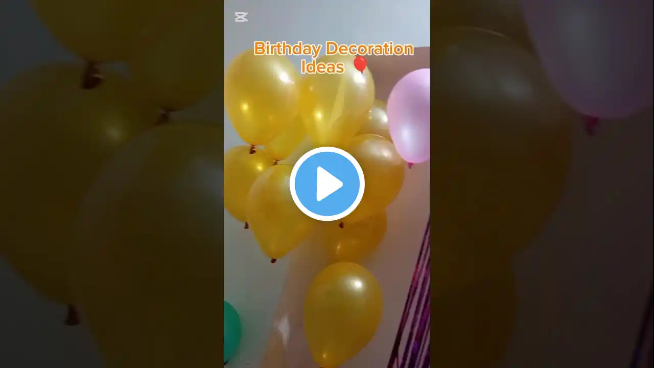 Cute Birthday Decoration Ideas At Home🎈#birthday#balloons#youtube#shorts#decoration#love#decor#video