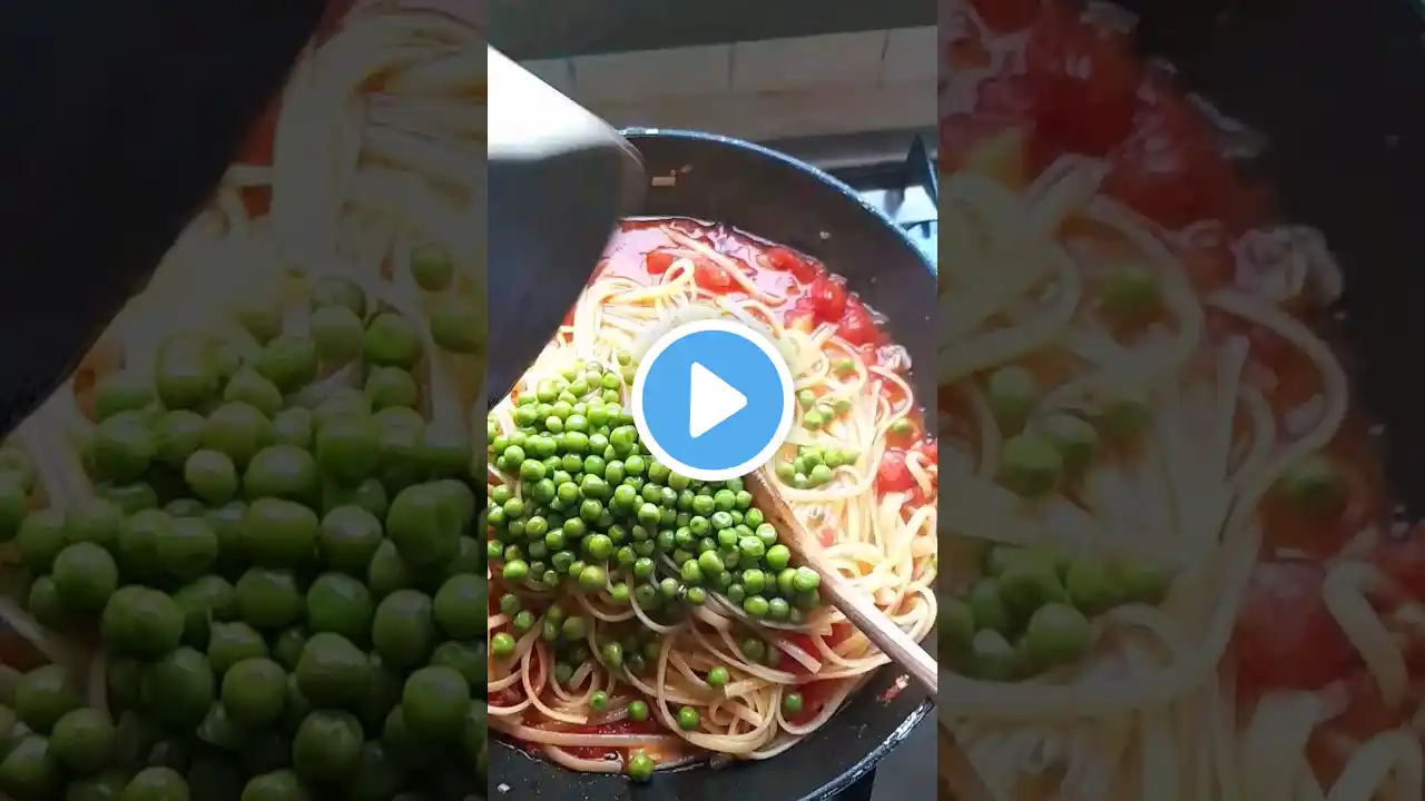 THE SIMPLEST QUICKEST PEAS PASTA(only  15 minutes recipe)#shorts #pasta