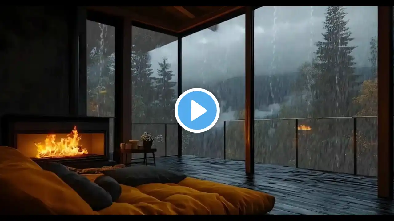 Heavy Rain On Roof For Deep Sleep & Insomnia Relief - The Most Relaxing Rain Sounds For Sleeping