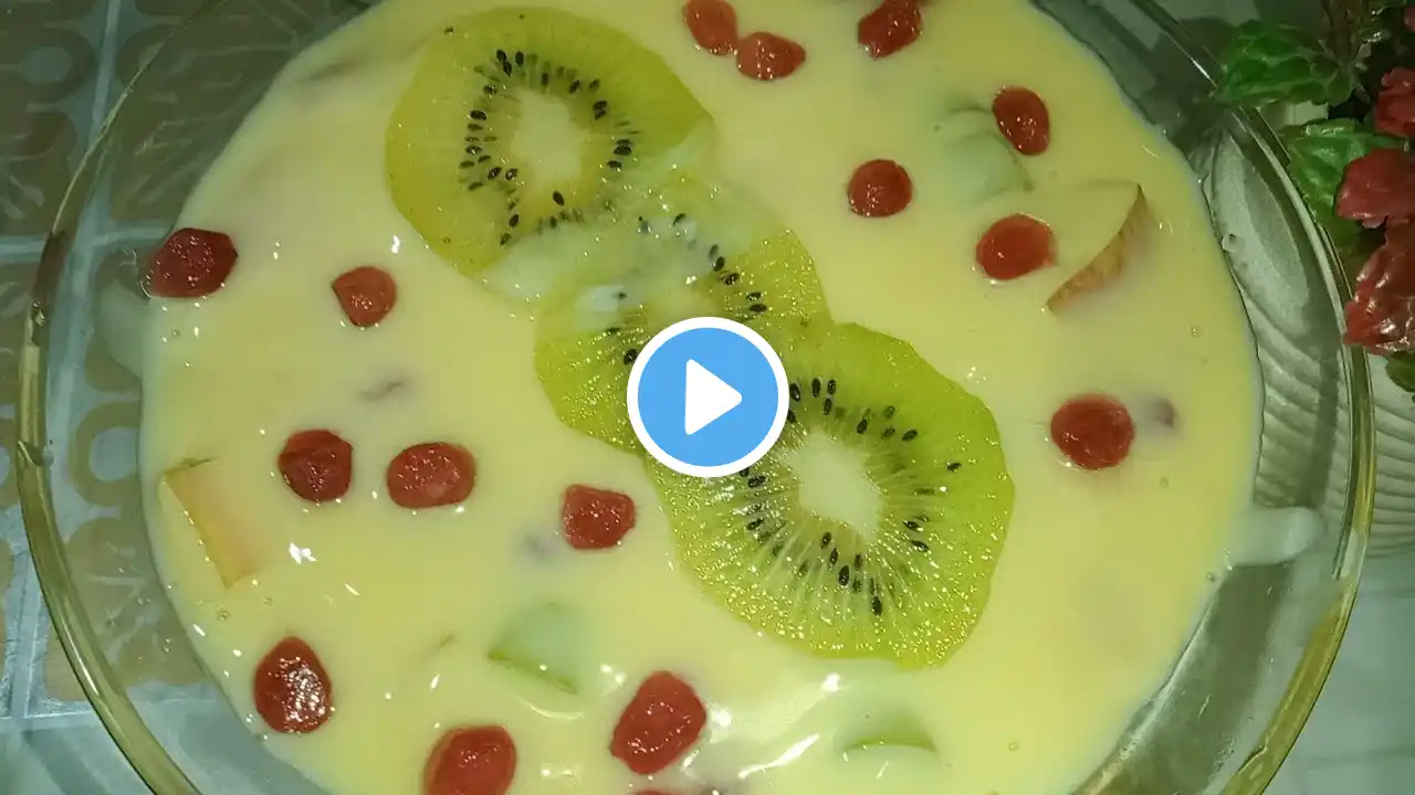 FRUIT CUSTARD Recipe - Super Creamy Easy Summer Dessert - Eid Special Recipe