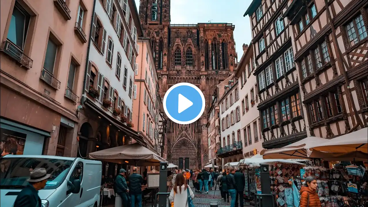 Strasbourg, France 🇫🇷 4K60FPS | Scenic Walk Through The Heart of Alsace