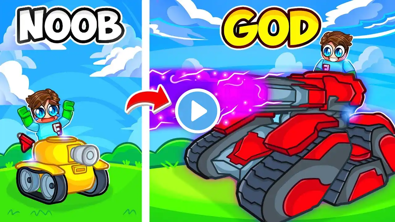 Upgrading NOOB to GOD TANK in ROBLOX!