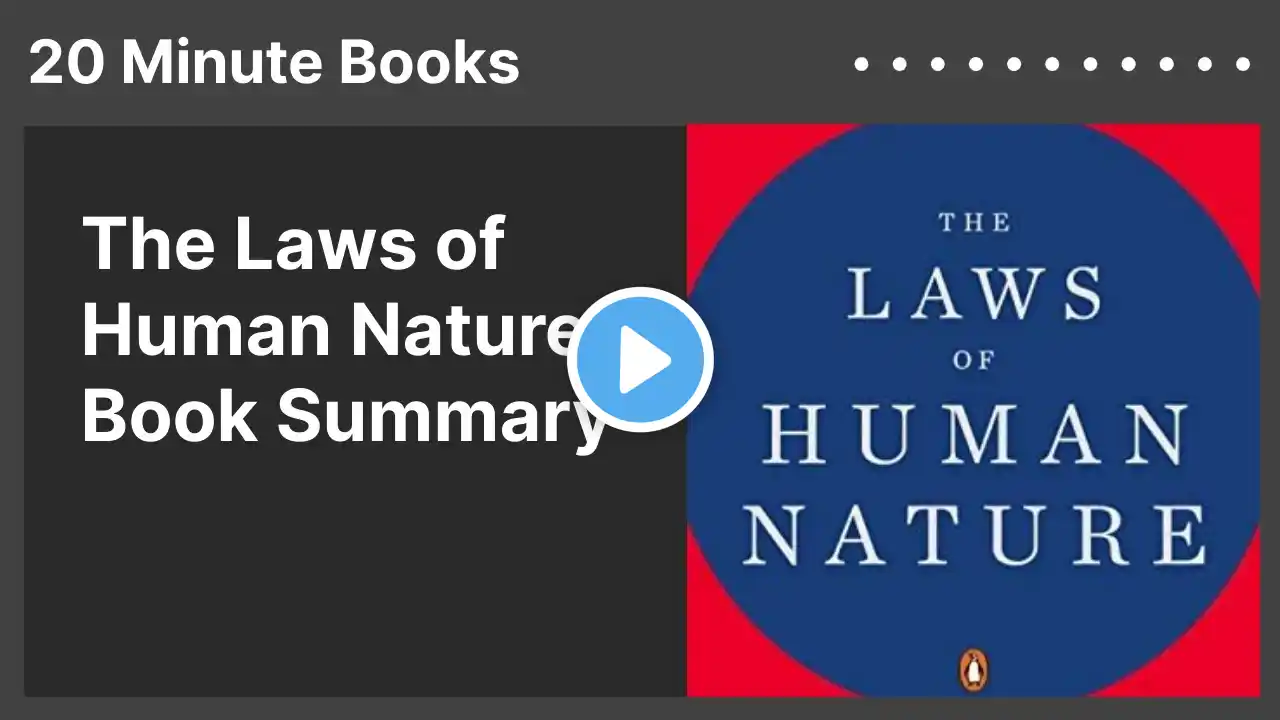 The Laws of Human Nature - Book Summary