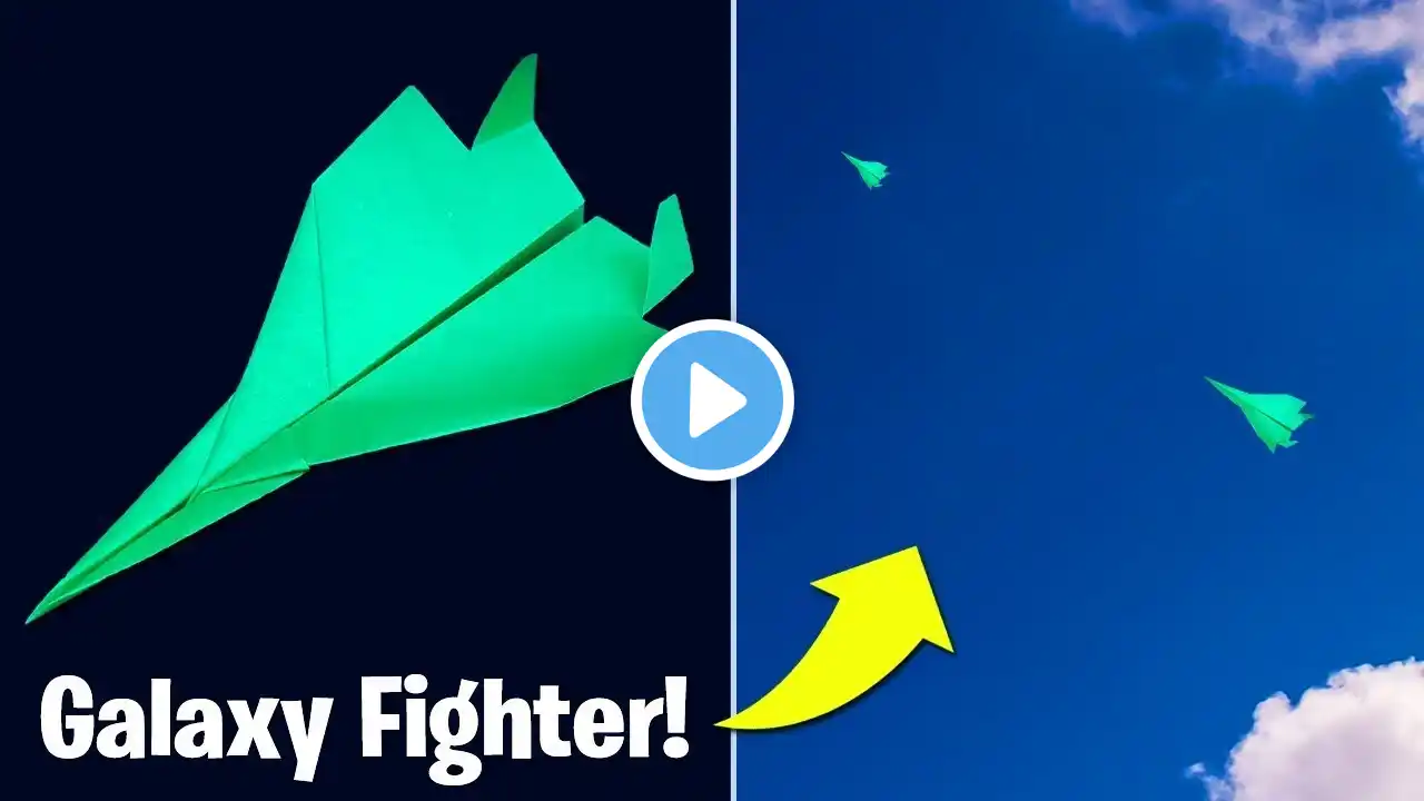 Paper Airplane that Flies the Farthest - How to Make a Paper Airplane Galaxy Fighter