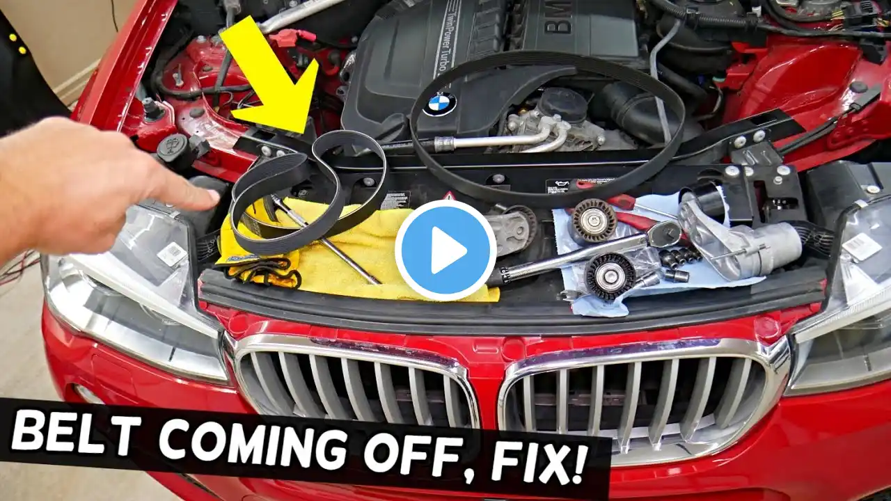 WHY SERPENTINE BELT COMING OFF, FALLS OFF BMW N55 335i 535i 435i 635i M235i X1 X3 X4 X5 X6 XDRIVE35i