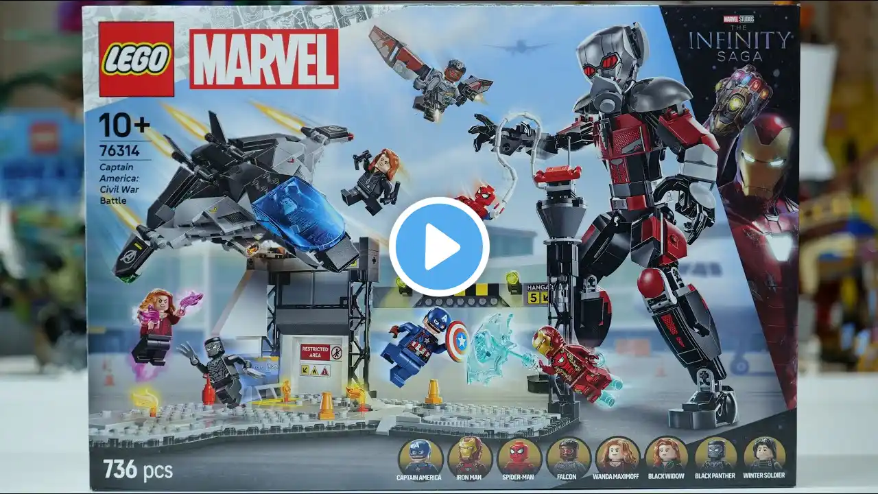 LEGO Marvel Super Heroes 76314 Captain America Civil War Action Battle - LEGO Speed Build Review