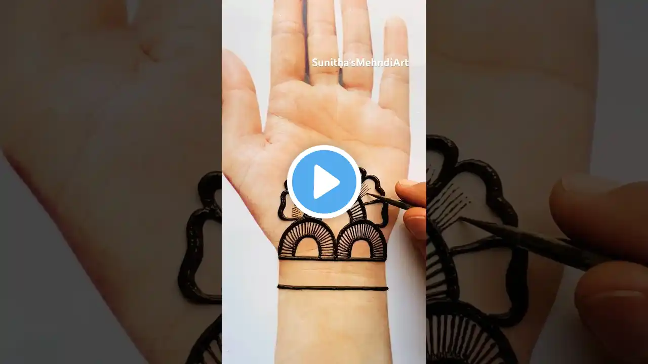 Simple Easy Beautiful Front hand Arabic Mehndi Design😍♥️ #mehndi #shorts #ytshort #mehndi #viral