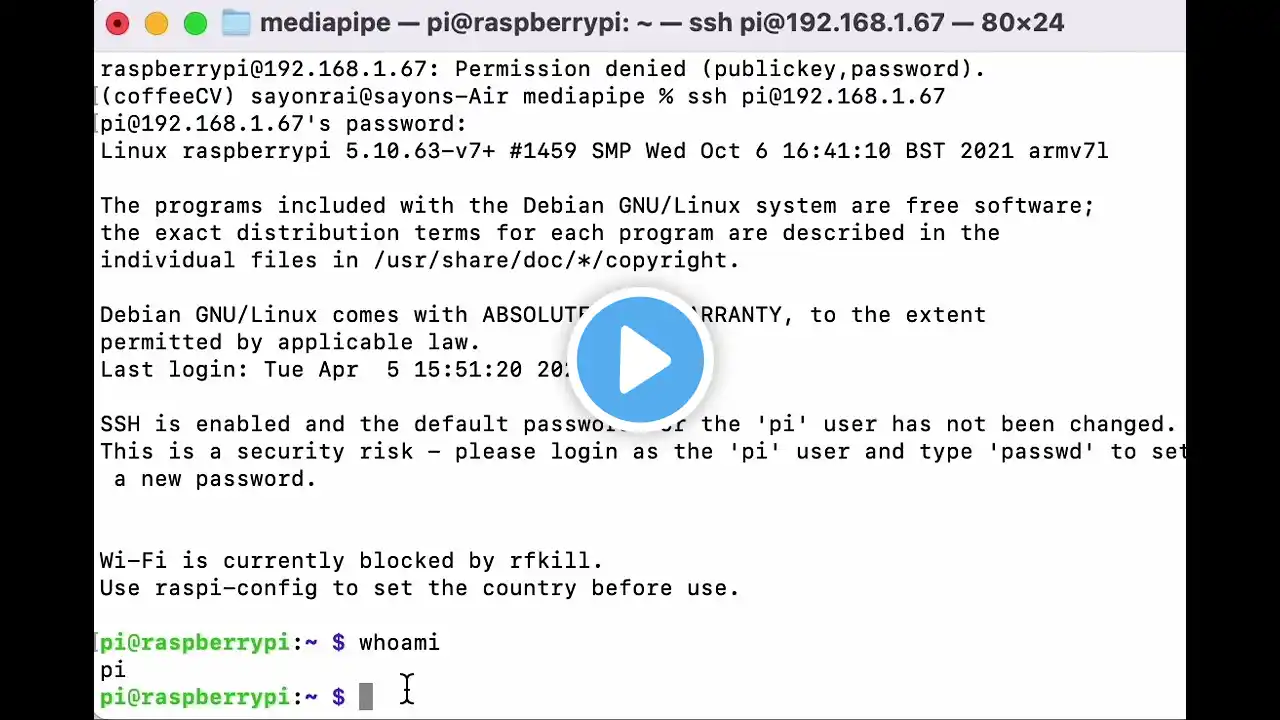 Raspberry Pi - changing default pi password