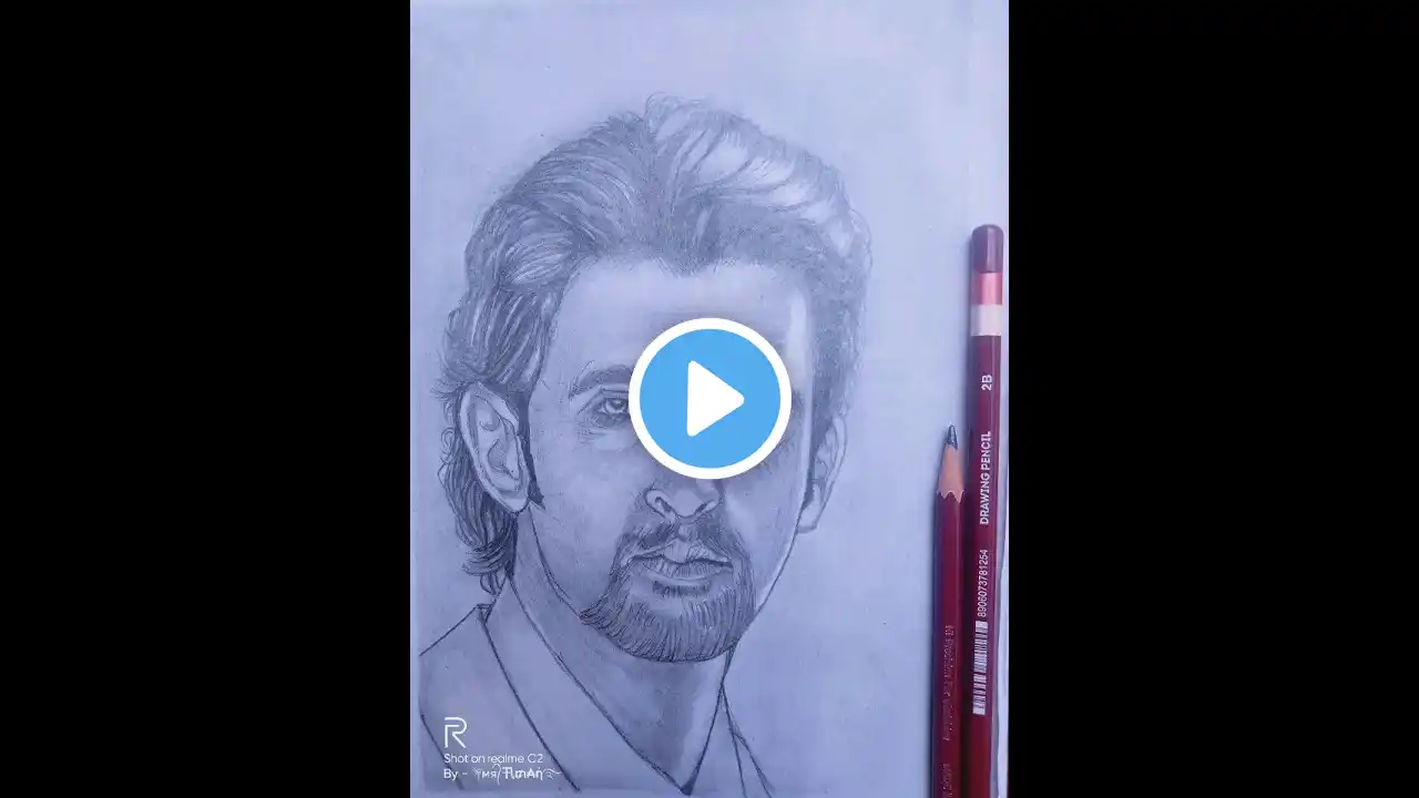 😱😍Hrithik Roshan draw #shorts #trandingshorts #ytshorts #viral #tranding #pencil #viralshorts