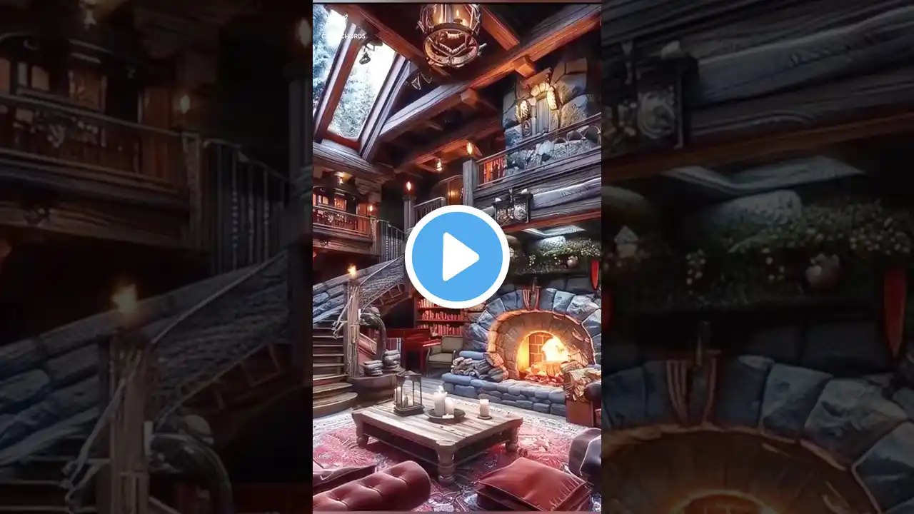 🔥 Cozy Wooden Cabin in Chilly Weather ❄️ Crackling Fire & Ultimate Winter Vibes 🌲✨
