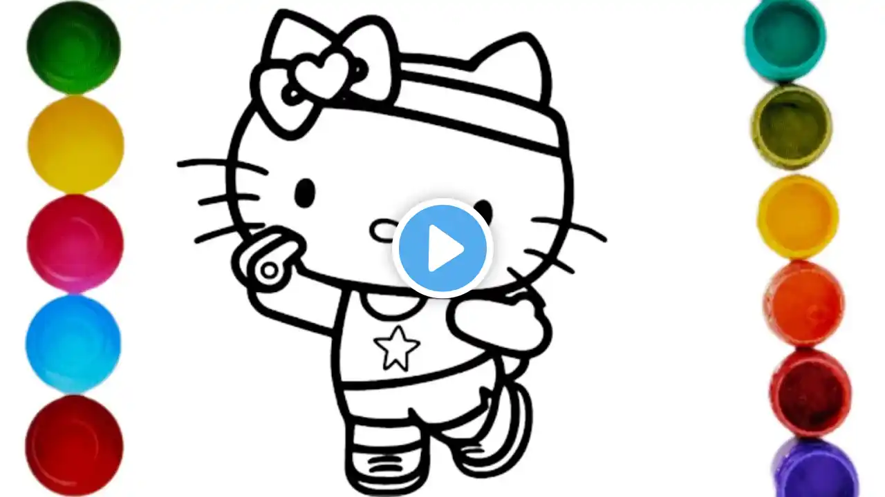 Beautiful Hello kitty 🐈 Player drawing for Kids | Princess Girl Drawing